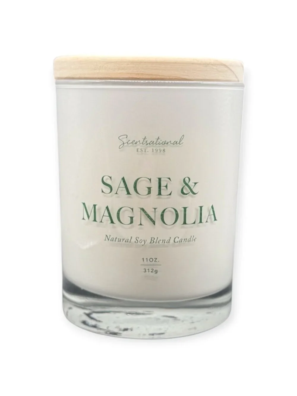 Sage & Magnolia Scentsational Natural Soy Blend Scented Candle, 11 Oz